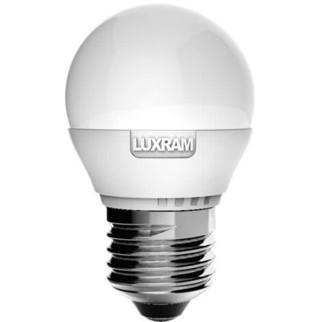 Bombilla e27 (grueso) esférica value max led 6.5w 3000k 650lm -a+