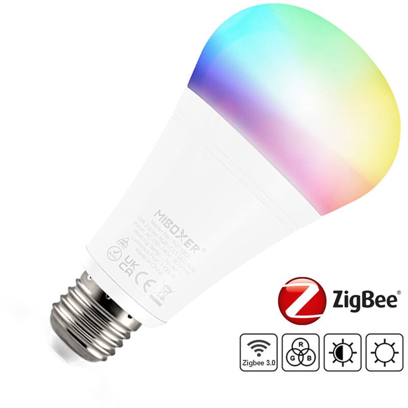 Ledbox - Ampoule led E27 12W, rgb+cct (ZigBee), rgb + Dual White, dimmable