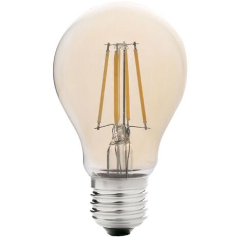 Bombilla E27 LED 4W 2200K Estandar filamento ambar