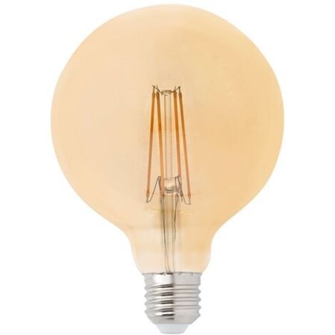 Bombilla E27 LED 5W 2200K Globo filamento ambar dimable