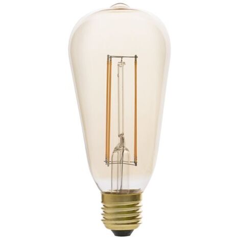 Bombilla E27 LED 5W 2200K Pebetero filamento ambar dimable