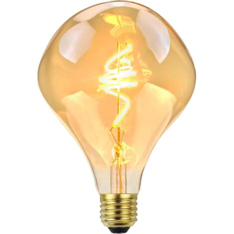 Bombilla Edison de estilo retro, lámpara de filamento LED, G125 Alien Gold, voltaje de 220 V, 4 vatios, amarillo cálido
