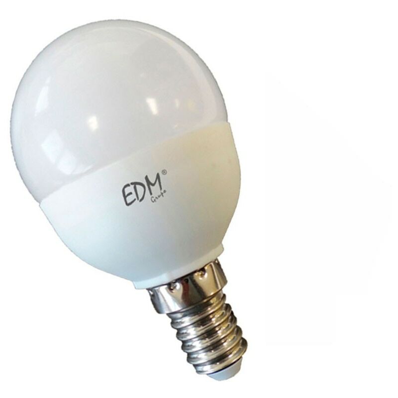 

Edm Grupo - Bombilla esférica 5,5W Led Regulable EDM E14 Fría 6400K