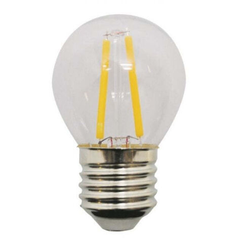 Bombilla Esférica Filamento LED E27 1,5W Luz Amarilla