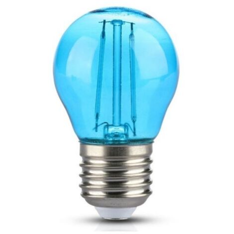 Bombilla Esférica Filamento LED E27 1,5W Luz Azul