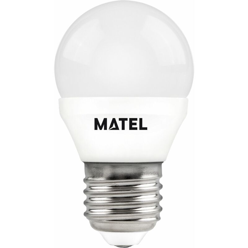 

Bombilla LED esférica E27 5w fría 500lm