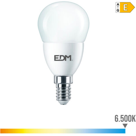 Bombilla Esferica Led E14 7W 806Lm 6500K Luz Fria Ø4.8x9.5cm