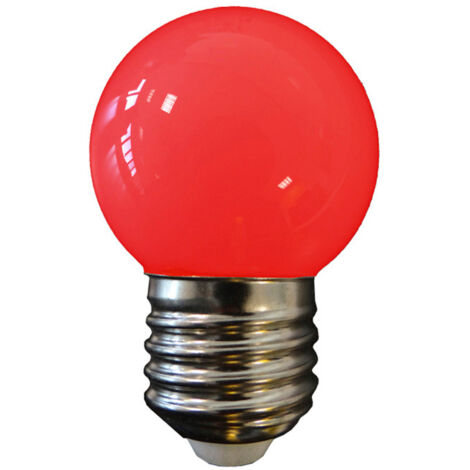 Bombilla esférica led e27 1w 80lm luz roja ø45x69mm EDM