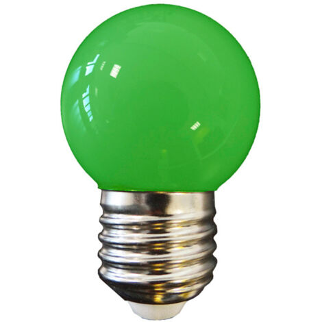 Bombilla esférica led e27 1w 80lm luz Verde ø45x69mm EDM