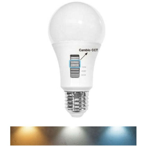 Bombilla Estándar LED 10W Cambio de Tono 3000k-4000k-6000k