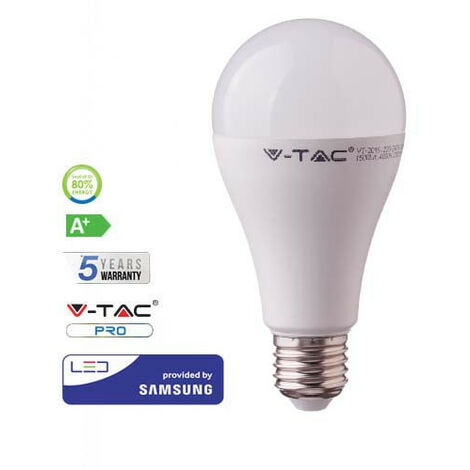 Bombilla LED Samsung A65 E27 17W 200° V-TAC PRO Temperatura de color - 6400K Blanco frío