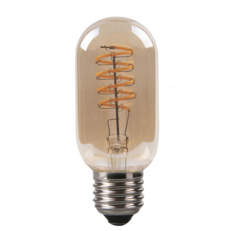 Bombilla filamento espiral tubular 11x4,5 cm 4 W 250 lm E27 ámbar 2200 K