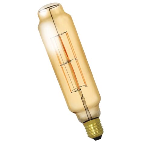 Bombilla filamento led cilíndrica TT80 E27 8W Ámbar