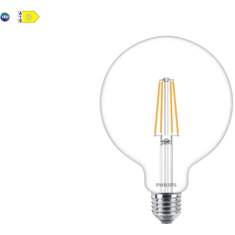 Bombilla filamento led e27 g120 regulable 806lm philips philedgl60dg3