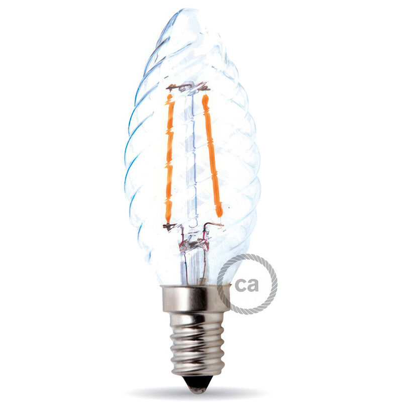 

Creative Cables - Bombilla filamento Led Vela Rizada 4W E14 Clara