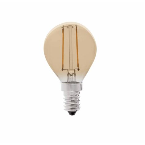 Bombilla G45 LED E14 2W 2200K filamento ambar