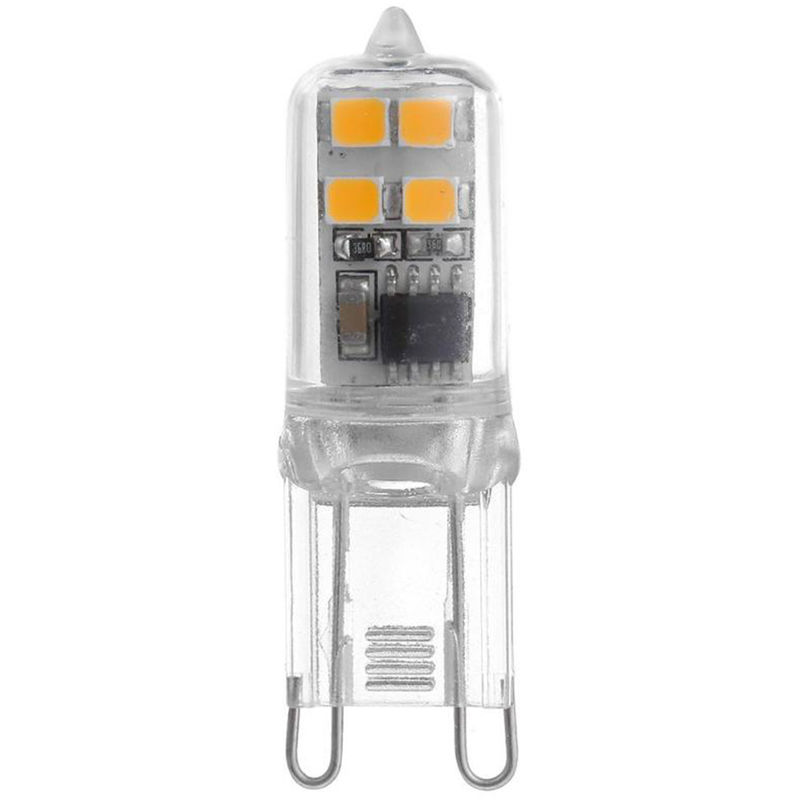 

Bombilla G9 LED, 2W SMD2835 8L-EDS, Reemplazar lampara halogena, blanco caliente, cubierta transparente