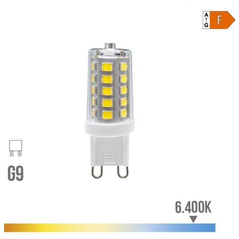 Bombilla g9 led 3w 260lm 6400k luz fría regulable ø1,65x4,9cm edm