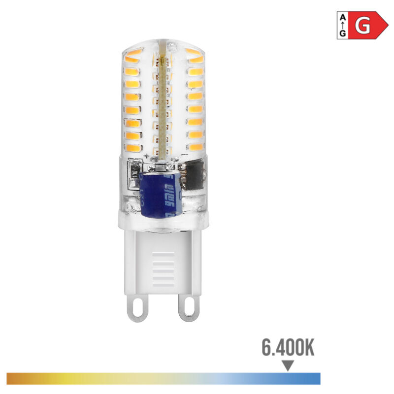 

Bombilla g9 silicona led 2,5w 200 lm 6400k luz fria - EDM