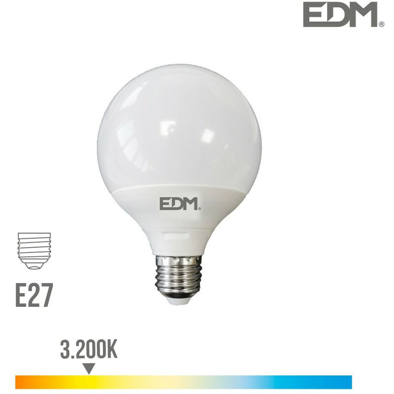 

Bombilla Globo Ø 125Mm Led15W E27 3.200K Luz Calida Edm