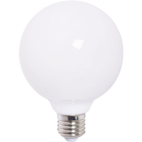 Bombilla Globo LED E27 G125 8w 3400k-6500k de Cristal Opal