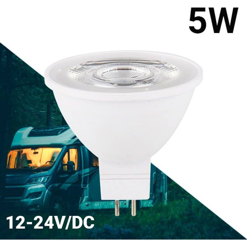 

Bombilla GU5.3 LED MR16 12-24V DC 5W | Blanco Neutro
