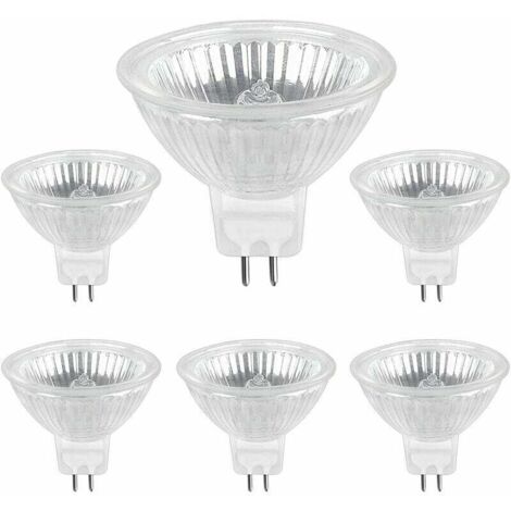 Bombilla Halógena GU5.3 35W 12V, 400lm Blanco Cálido 2700K Regulable, Bombilla Halógena MR16, paquete de 6