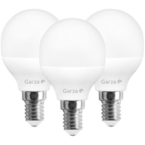 Bombilla ilumin esf. led garza e14 6w 470lm 4000k 3 pz
