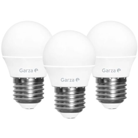 Bombilla ilumin esf. led garza e27 6w 470lm 6500k 3 pz