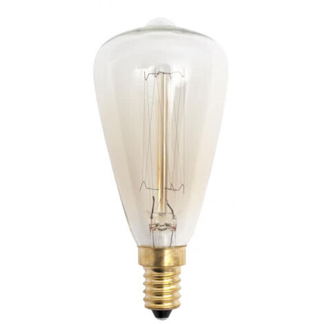 Bombilla incandescencia vintage pebetero 40w e14 48dx115 calida