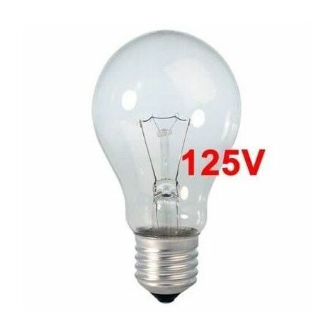 Bombilla incandescente standard clara 60w e27 125v solo uso industrial