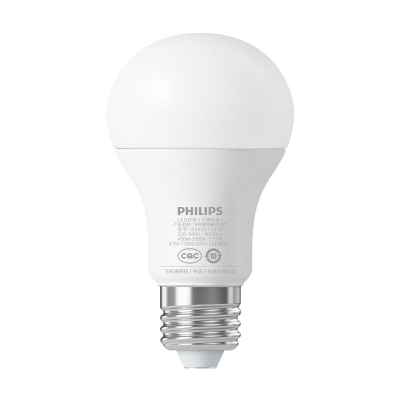 

Philips - Bombilla inteligente Lampara de bola de luz LED Base ajustable 3000K-5700K E27 para el armario del sotano del hogar Control de la