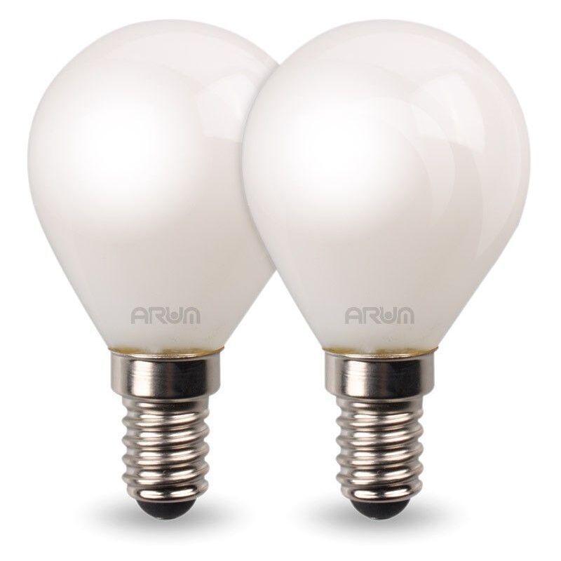 

Lote de 2 bombillas LED E14 Frosted 4.5W Eq 40W P45 | Temperatura de color: Blanco cálido 2700K