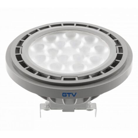Bombilla LED A-G AR111 G53 12 V CC 12,5 W WW 120° gris GTV