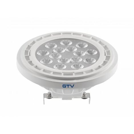 Bombilla LED A-G AR111 G53 12 V CC 12,5 W WW 40° blanco GTV
