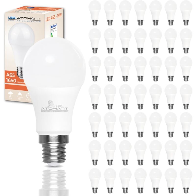 

Bombilla LED A60 E27 15W 1650LM | Blanco Neutro 4500K - Pack 50 Uds. - Blanco Neutro 4500K