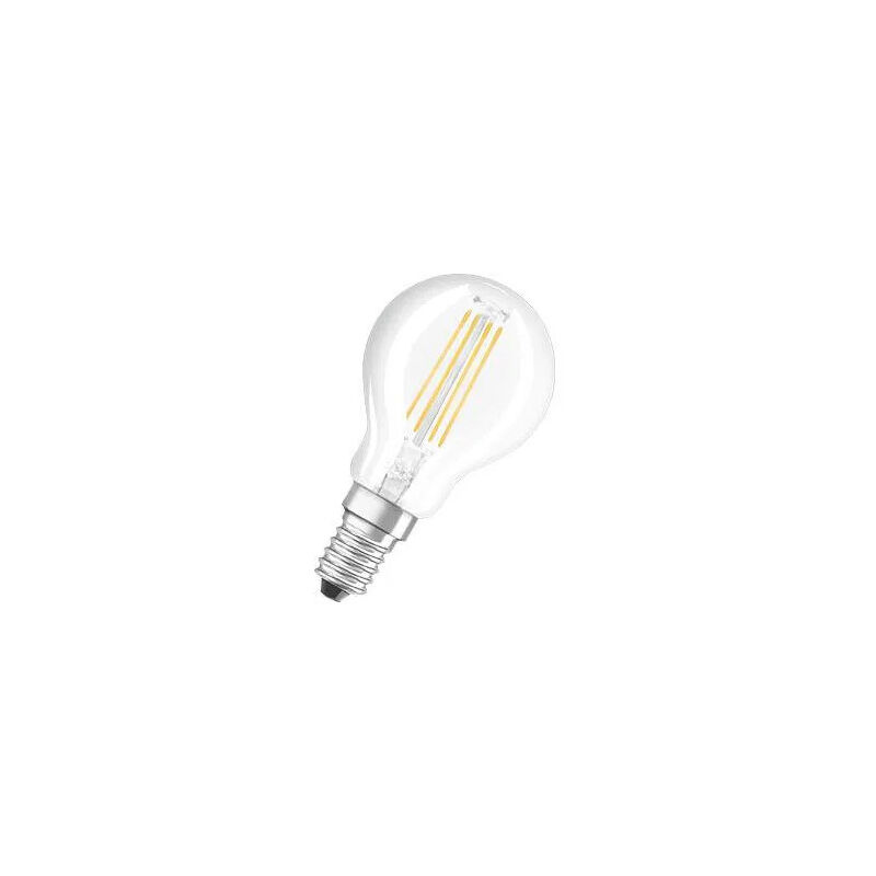 Bombilla led de cristal transparente, esfera E14, 2,5W, blanco cálido. Bellalux