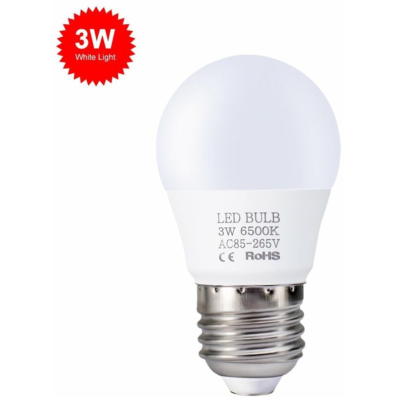 

Bombilla LED, bombilla de bajo consumo de 3W, base de rosca E27,blanco