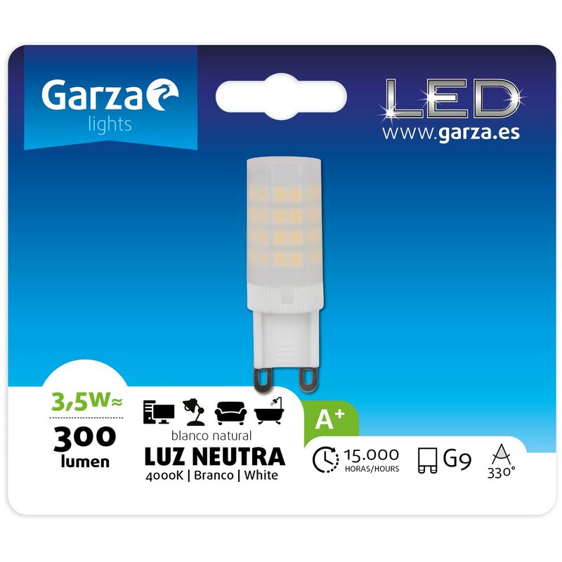 

Bombilla LED casquillo G9 mate, 3,5W 300 lumenes, Luz neutra