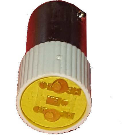 Bombilla led color amarillo Ba9s 230 Vac