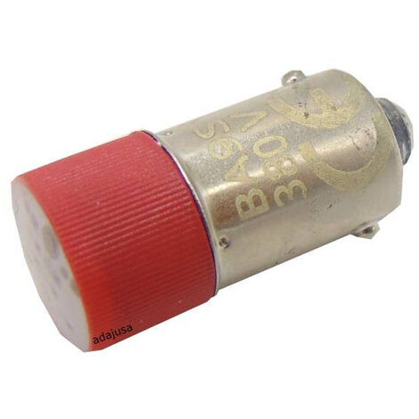 Bombilla led color rojo Ba9s 24 Vac dc