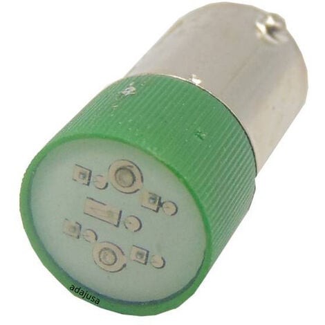 Bombilla led color verde Ba9s 230 Vac