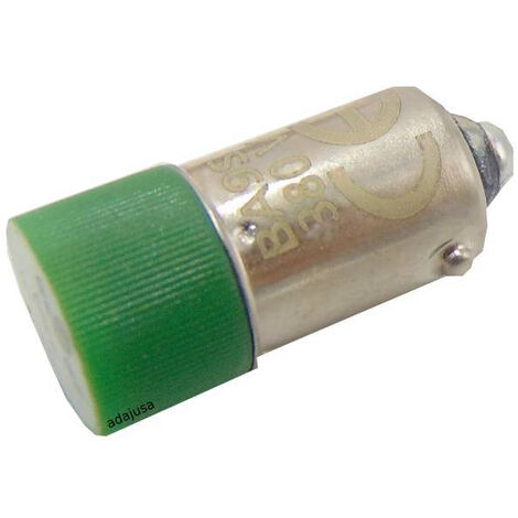 Bombilla led color verde Ba9s 24 Vac dc
