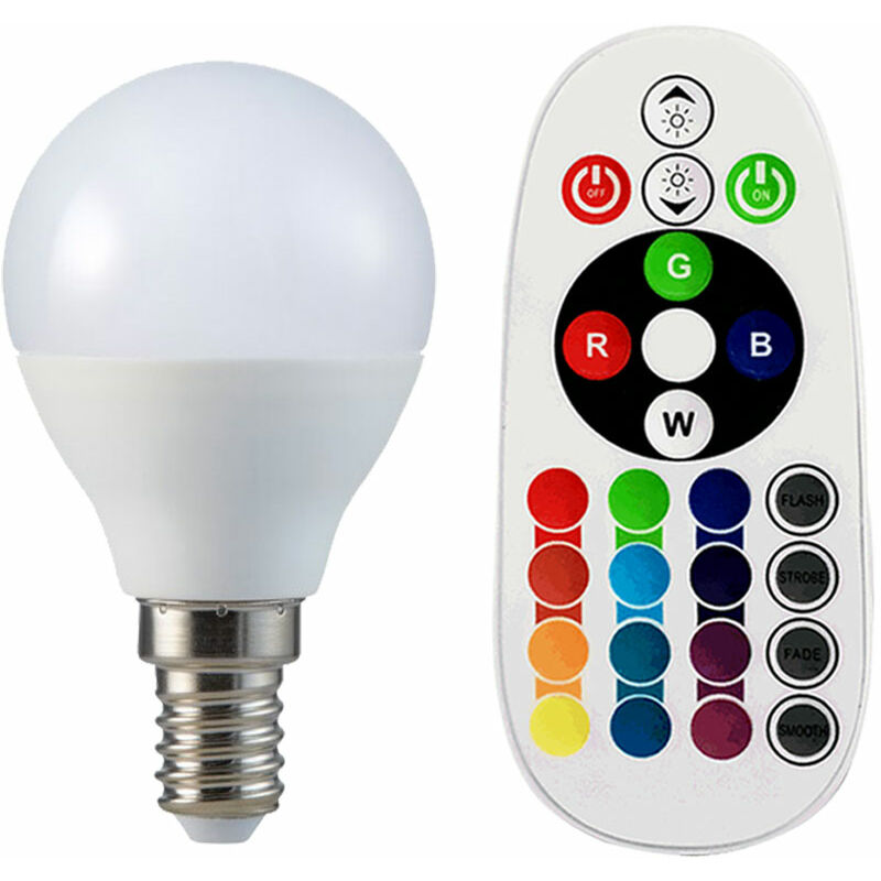 

V-tac - Bombillas LED RGB E14 bombilla de 3,5 vatios control remoto 320 lúmenes lámpara de cambio de color regulable vtac 2775
