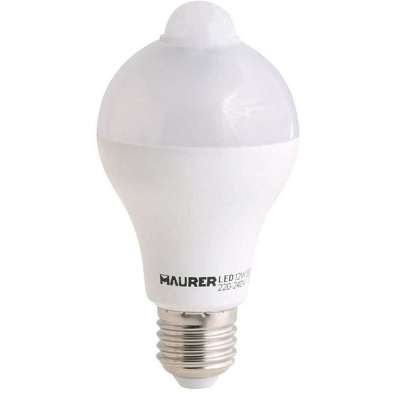 

Bombilla led con sensor de movimiento 12 w. 1100 lumenes. luz calida (3000°k).