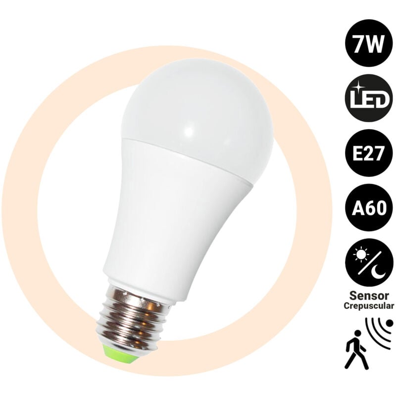 

Bombilla LED con sensor de movimiento 7W A60 | Blanco neutro 4000K