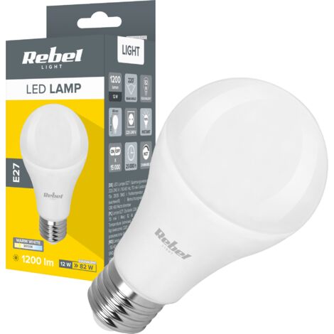 Bombilla LED de 12W E27 3000K 230V Rebel