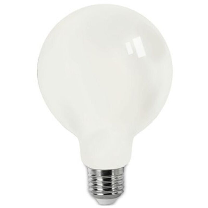 Bombilla LED de filamento E27 G80 (8W 6400K 800lm) IP20 Ø8x11,8cm color blanco opal