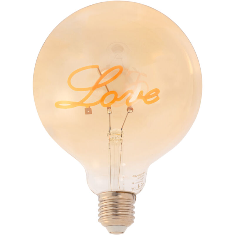 

Bombilla LED de filamento 'LOVE' G125 2,5W E27 | Dorado