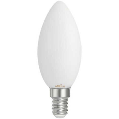 Bombilla LED de vela opal de filamento "Abrila" E14 (6W 6000K 540lm) Ø3,5x9,7cm